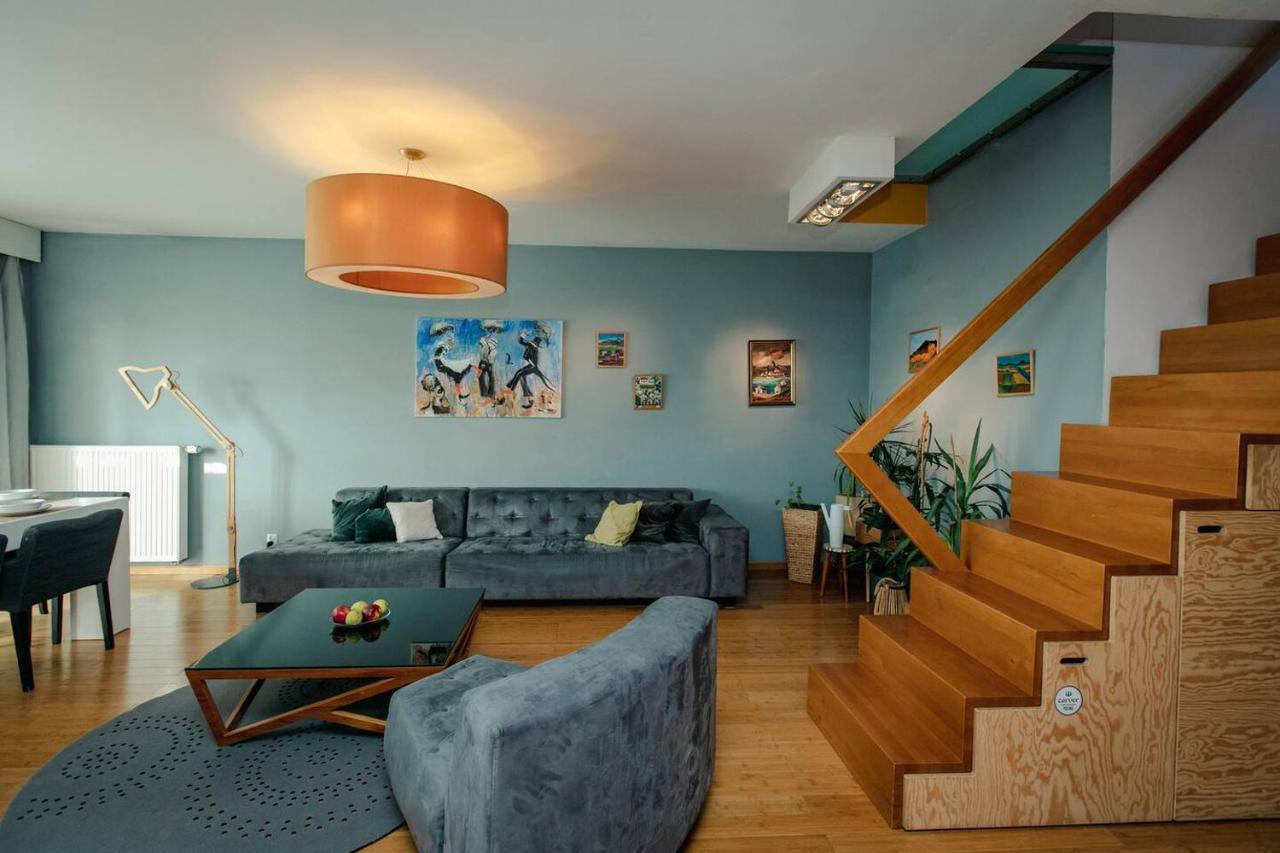 Dwupoziomowy, Rodzinny Apartament. Ochrona, Garaz. Varşova Dış mekan fotoğraf